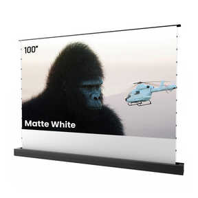 100〜120インチ AWOL Vision マットホワイト電動床置きスクリーン