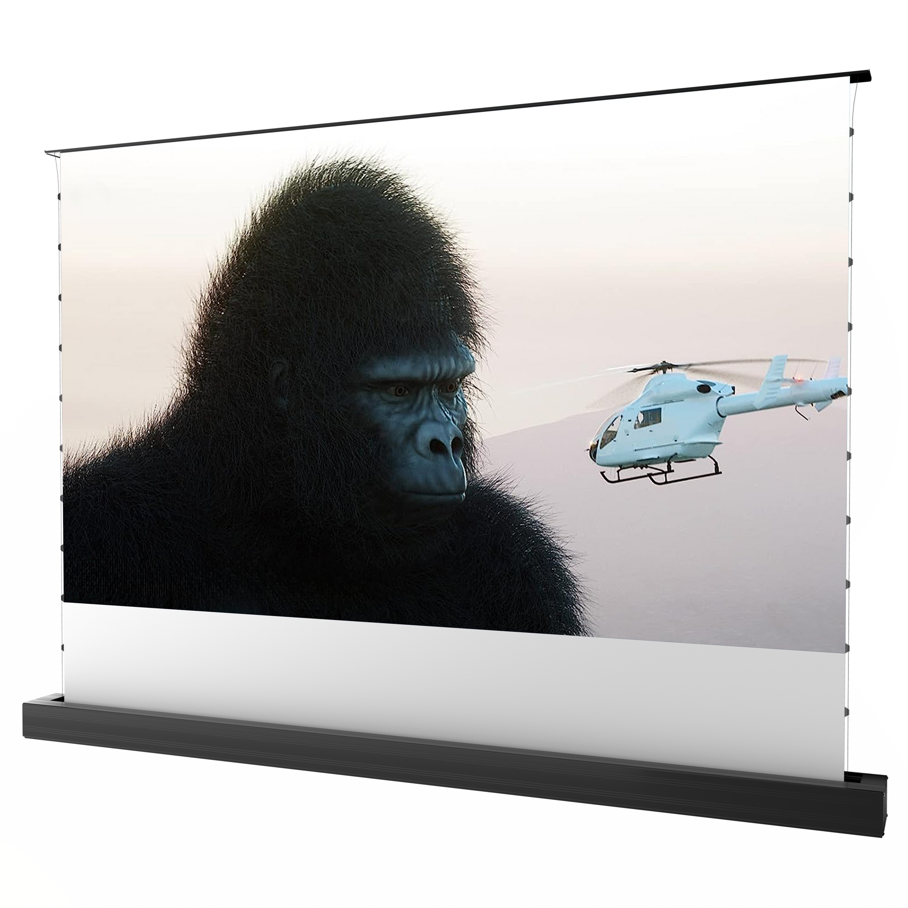 100〜120インチ AWOL Vision マットホワイト電動床置きスクリーン